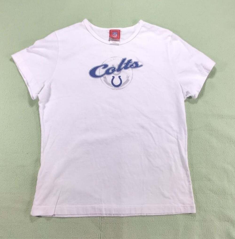 Indianapolis Colts Women's Script T-Shirt White Size XL